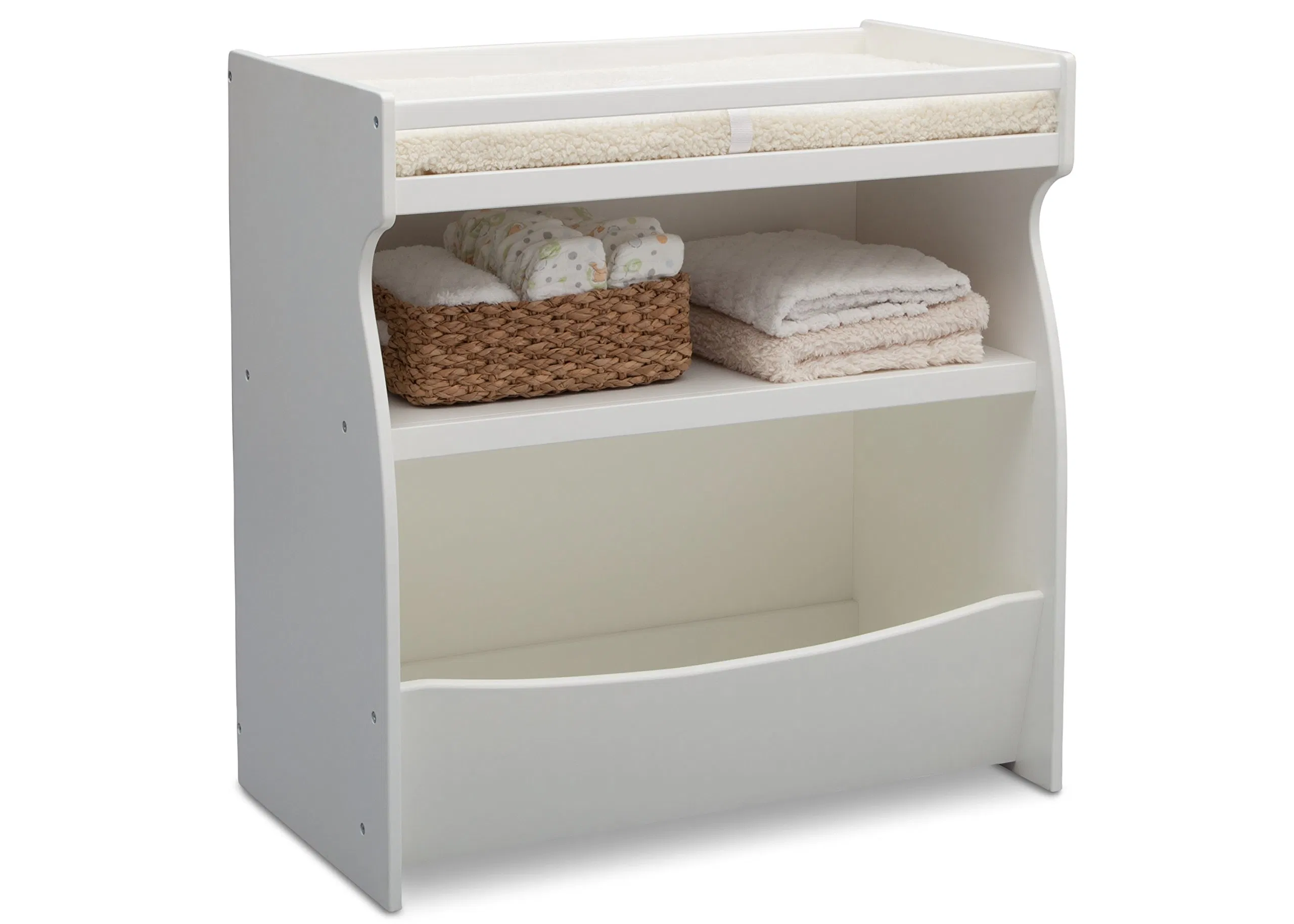 2-in-1 Changing Table Storage Unit Grey Changing Pad