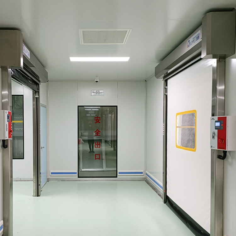 Self Repairing Plastic Zipper PVC Curtain High Speed Door for Pharmaceutical Production Plant