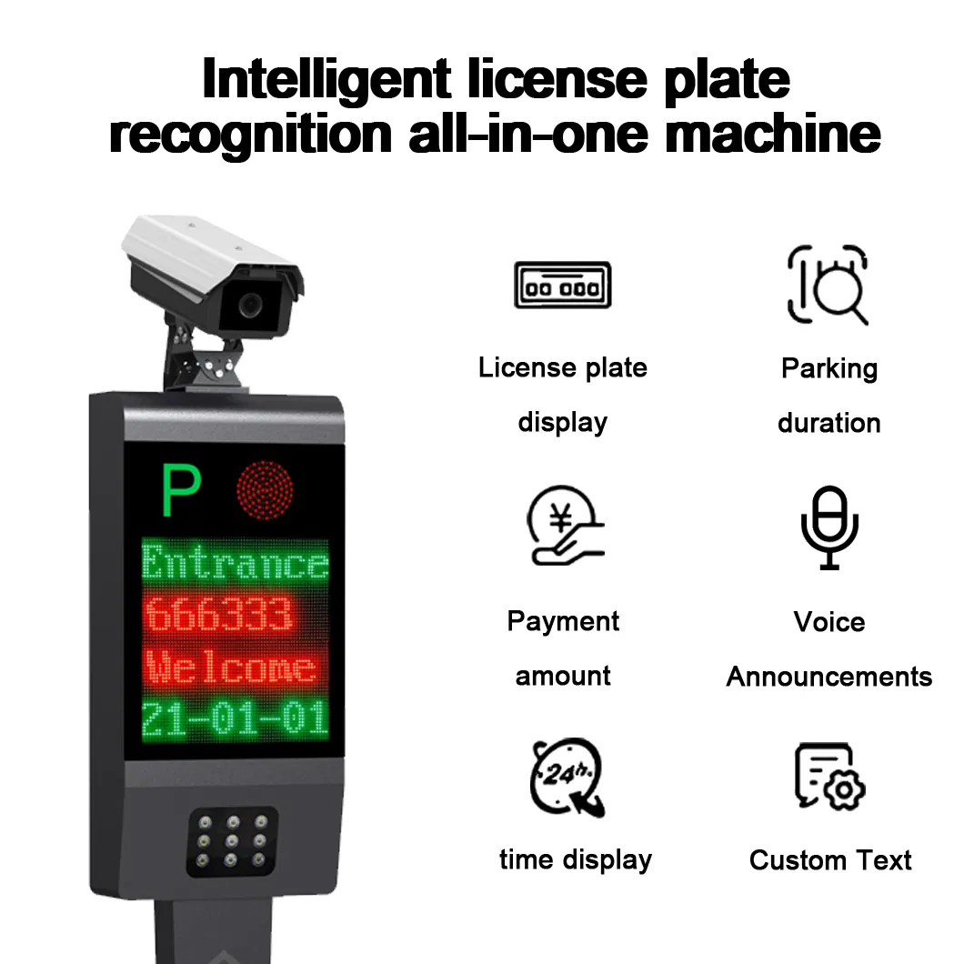 Suitable for Factory, Shopping Mall, School, Parking Lot, License Plate Recognition Barrier Gate