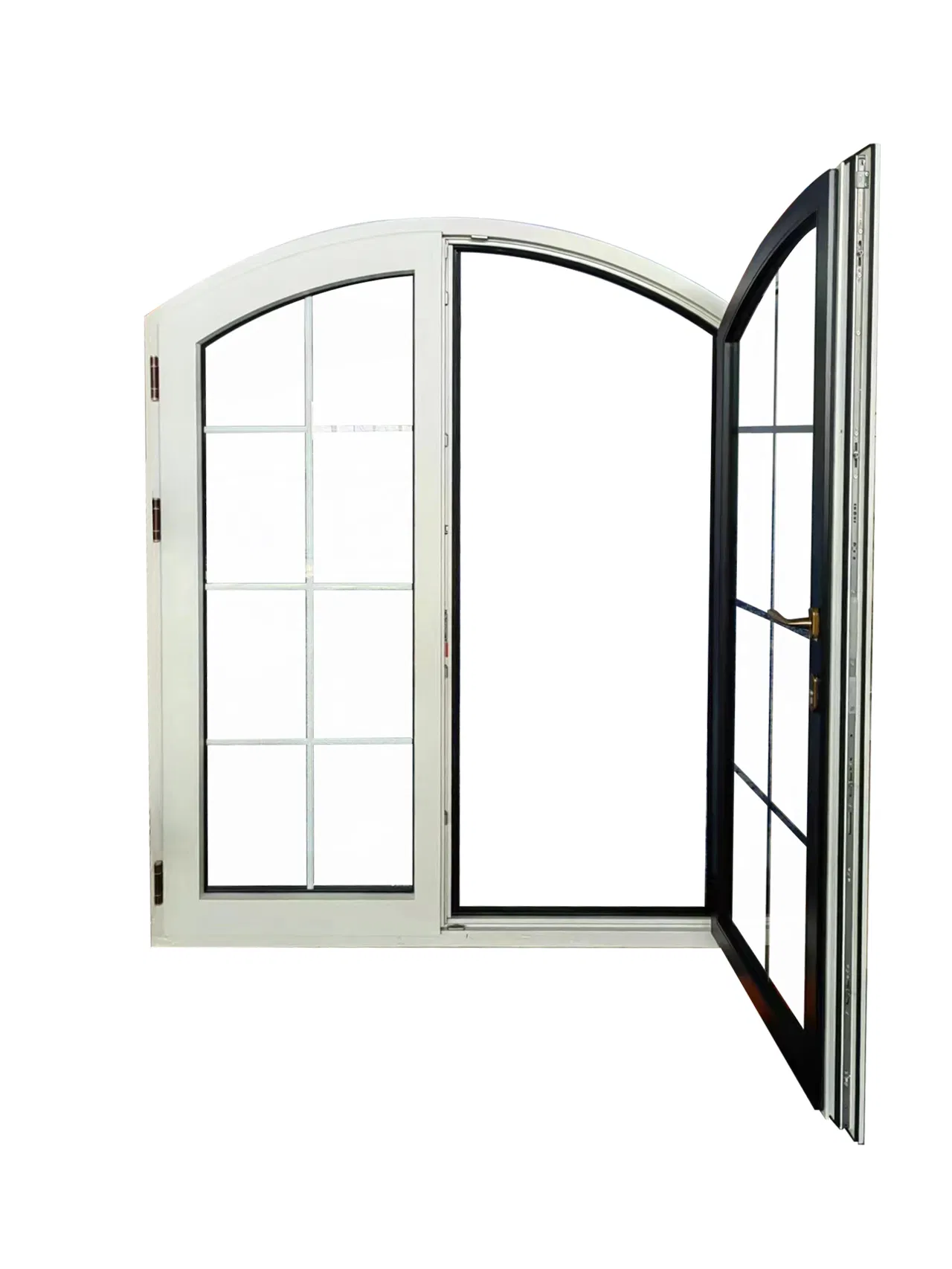 Penjoy Factory Customized Arch Shaped Wooden Cladding Door Hinged Door Entrance Wood Door