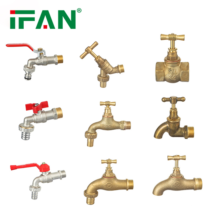 Ifan Factory Supply Brass Copper Forged Water Tap 1/2 3/4 Inch Garden Outdoor Faucet Brass Bibcock