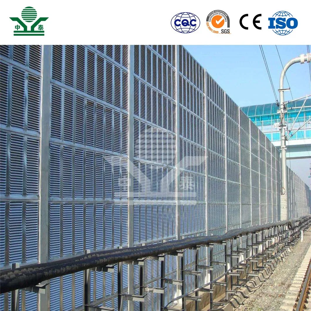 Zhongtai Glass Sound Barrier Wall China Suppliers Sound Barrier Fence 2500mm Railway Noise Barrier