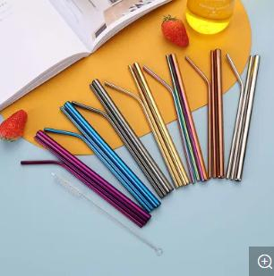 Customized Stainless Steel Colorful Drinking Straws Eco Friendly Straw