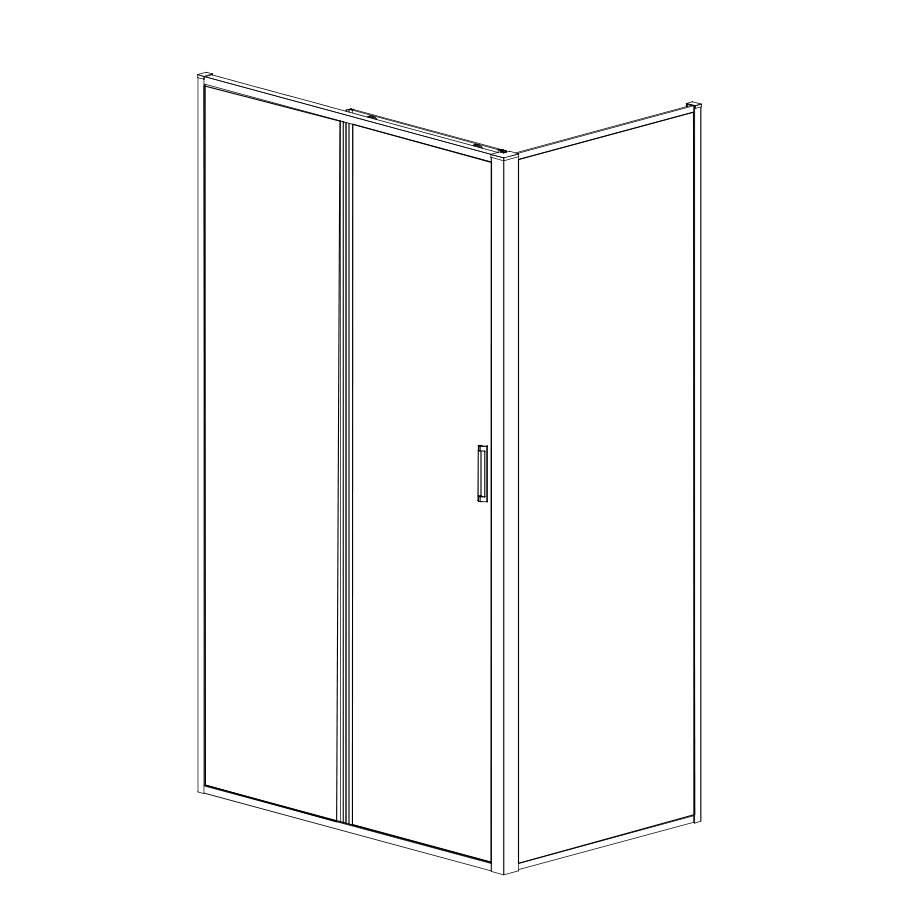 Bathroom Shower Cubicle Sliding Shower Door 6mm Tempered Glass Sanitary Ware