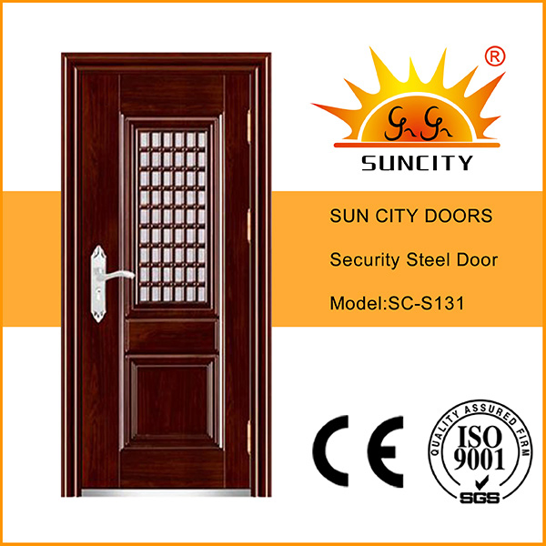 Steel Security Door Iron Grill Door Designs (SC-S158)