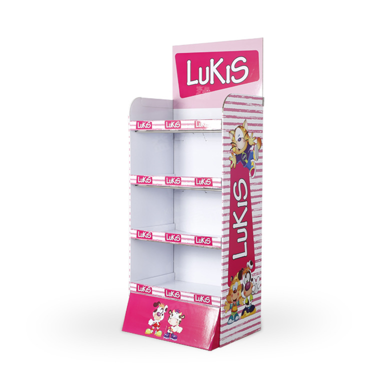 Eco-Friendly Floor Standing Display Shelf for Milk and Juice