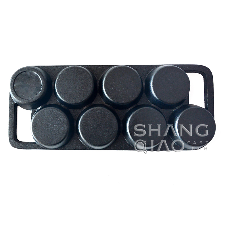 Mini Cast Iron Pancake Mold Cake Pan Maker for 8 Pancake Balls