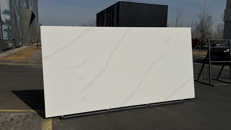 Artificial Stone Zero Silica White Calacatta Marble and Granite Look Quartz Stone Quartz Countertop