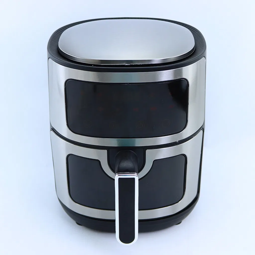 Modern 10L Square Stainless Steel Air Fryer with LCD Display Electric Touch Screen Oil-Free for Home & Hotel