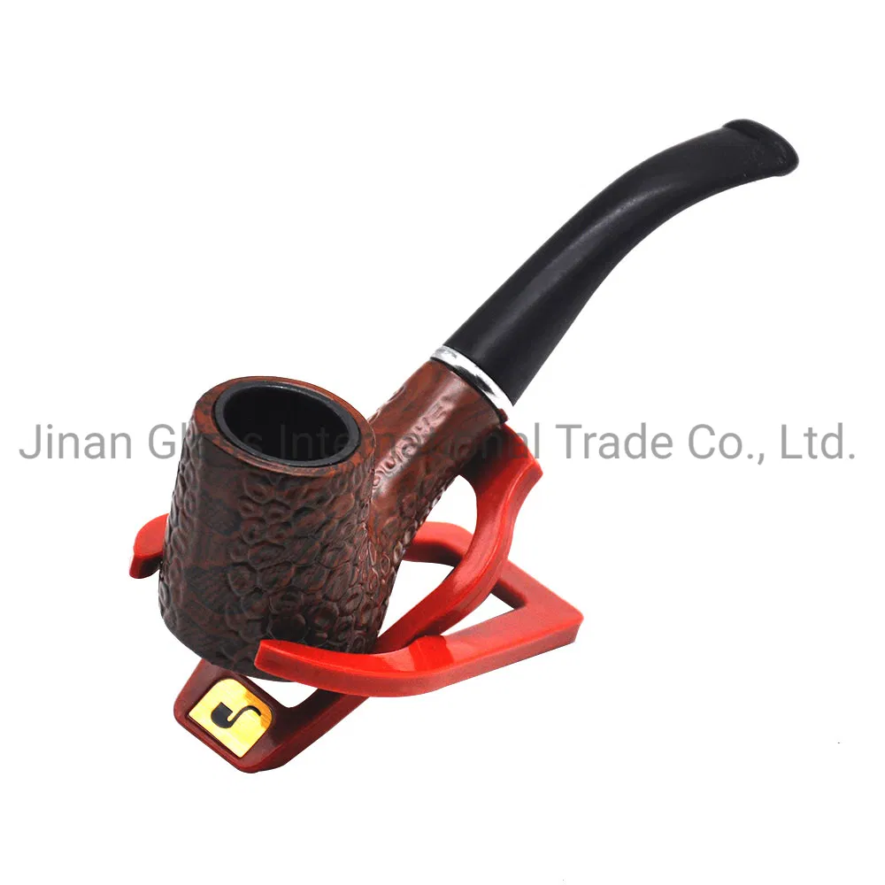 Classic Carved Wooden Smoking Pipe Tobacco Accessory Traditional Style Natural Handmade Cigar Pipe Curved Smoke Tools