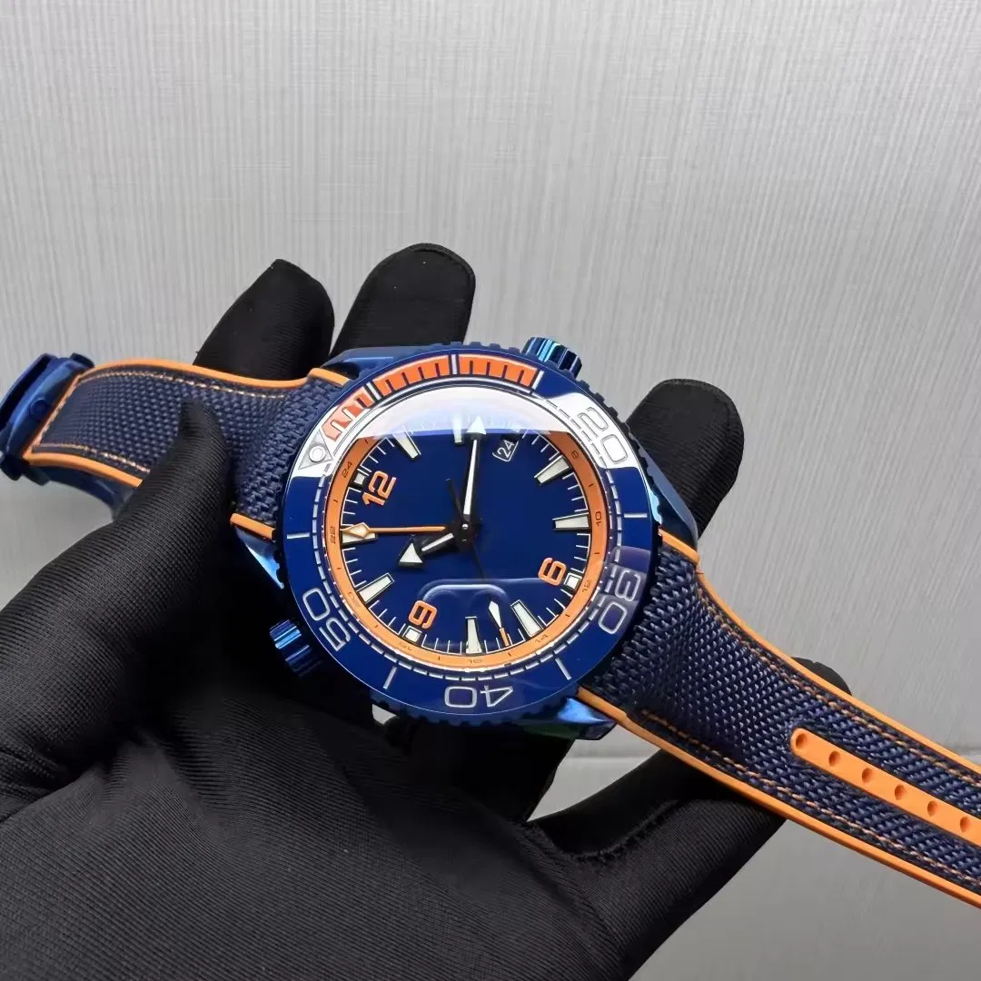 Omegar Sea-Master 600 Style Men Diver Clone Mechanical Watch Silicone Strap