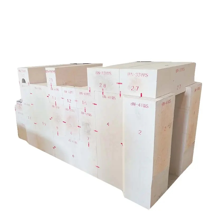 Glass Kiln High Thermal Resistant Refractory Alumina Fire Bonded Azs Brick