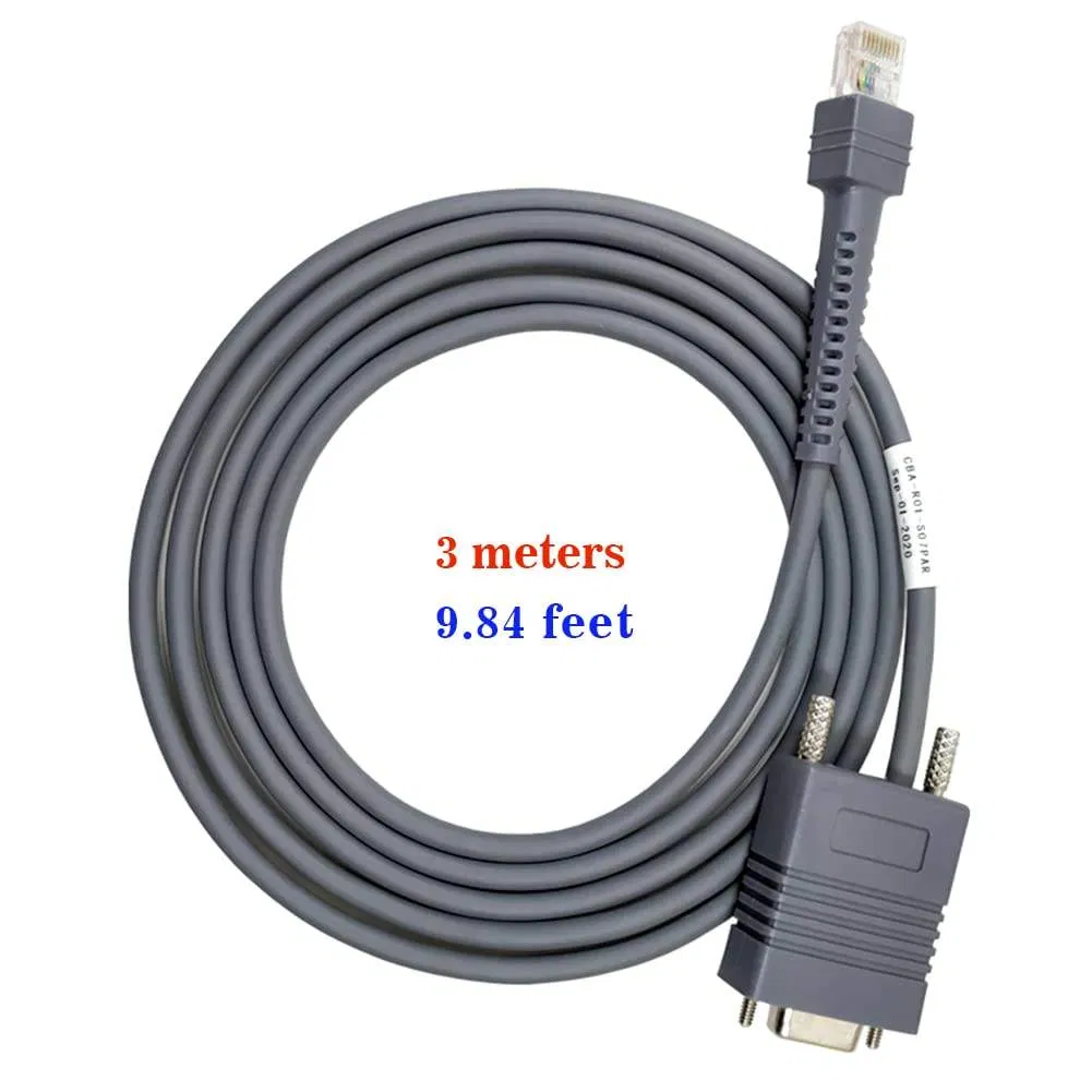 Professional Customized 10-Pin dB9 to Rj50 RJ45 RS232 Cba-R01-S10PAR Scanner Cable
