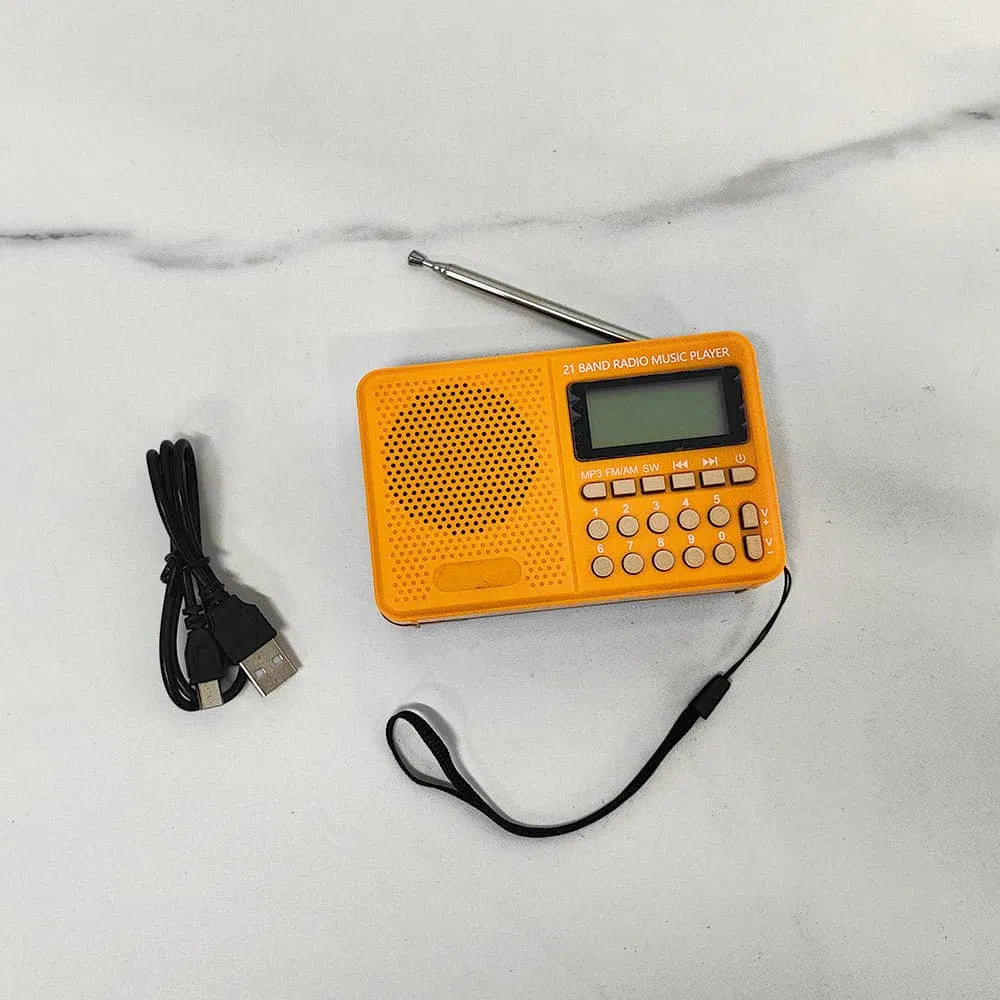 Портативное солнечное радио AM/FM с аккумулятором 1200мАч