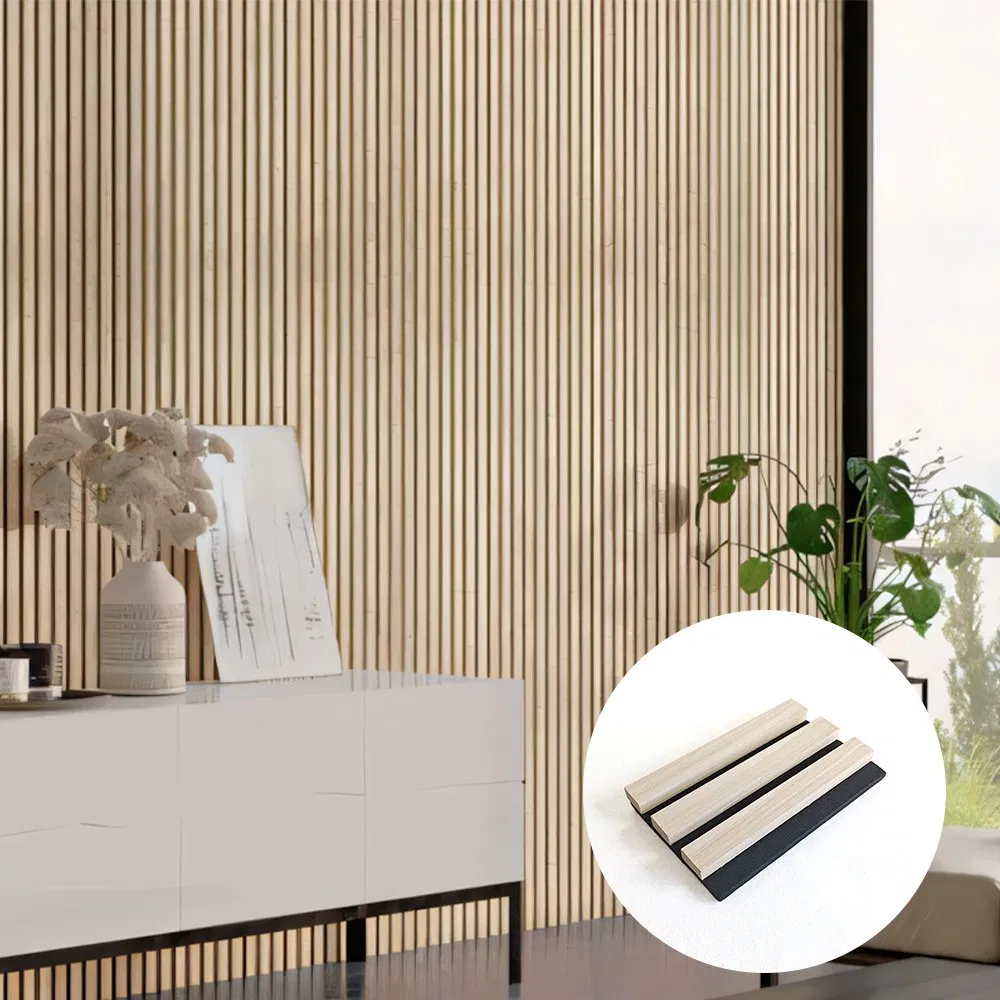 Oak Slat Wool Wall Decor Slat Wooden Wall Panels with Pet Sound Proof Ceiling Panel Acoustic Panel