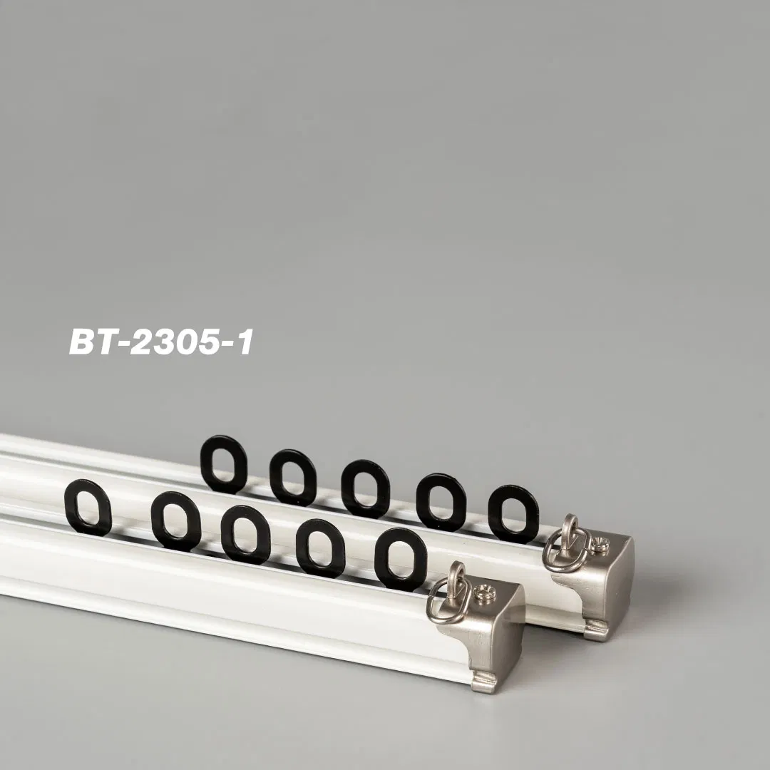 Smart Double White DIY Hotel Hospital Curtain Rail Set