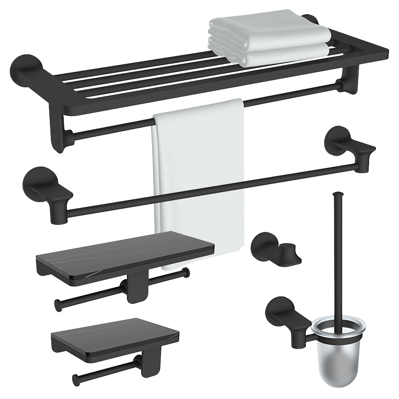Комплект настенных аксессуаров для ванной в современном стиле