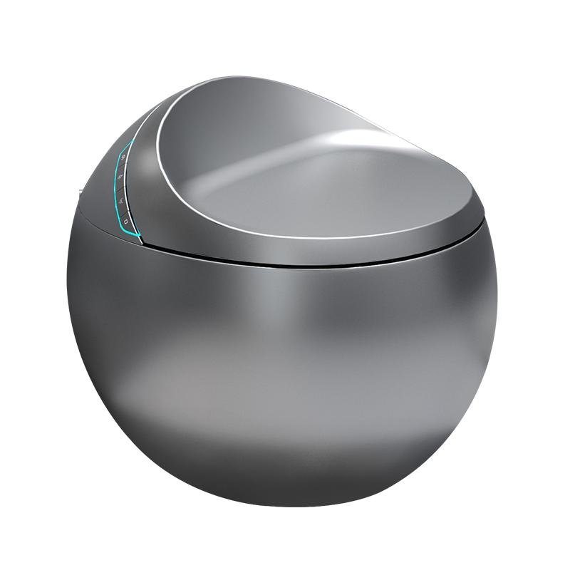 Luxury Floor Mounted Egg Shaped Toilet Bowl Tankless Intelligent Smart Toilet Multi-Color Grey