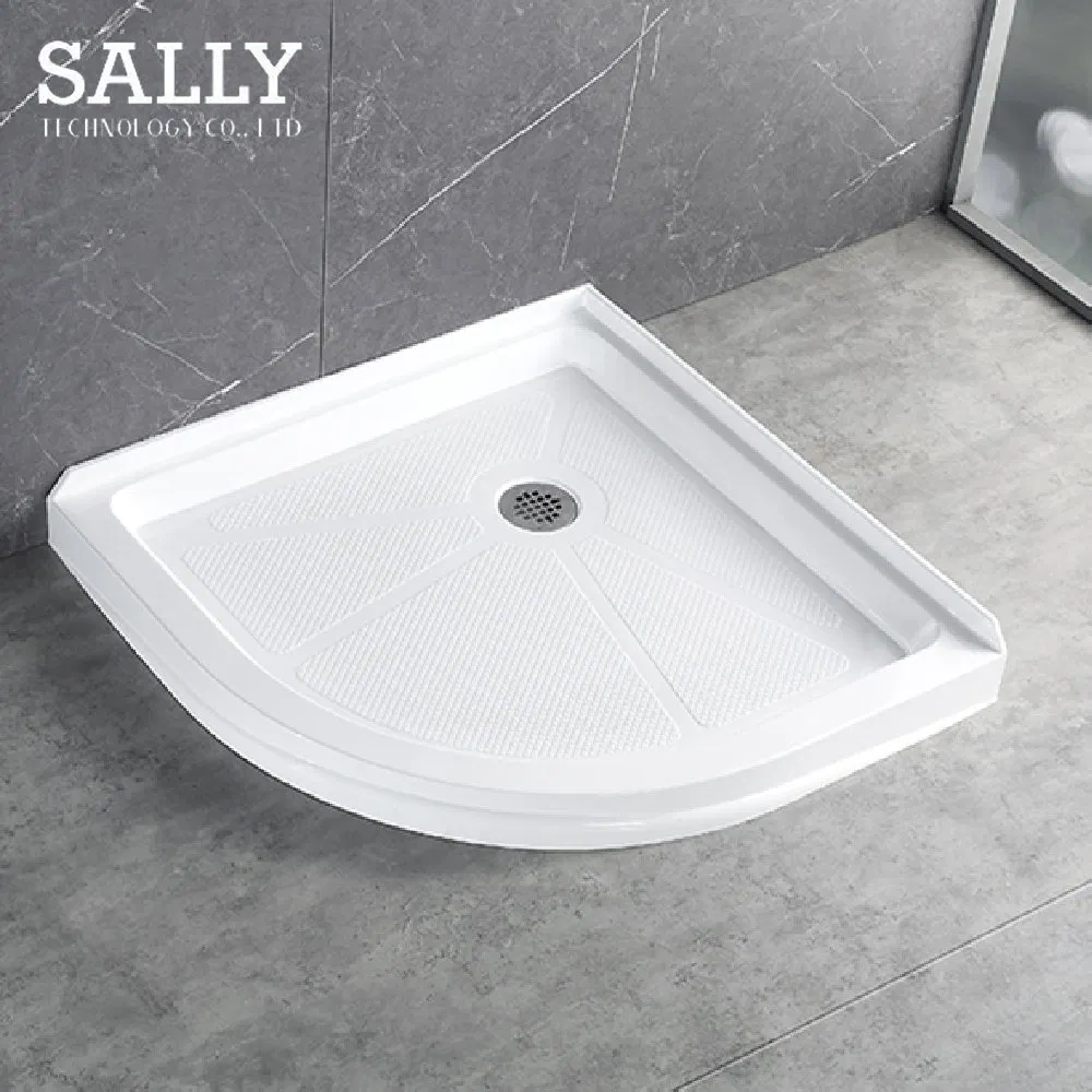 Premium White Acrylic Neo-Angle Shower Tray with Center Drain