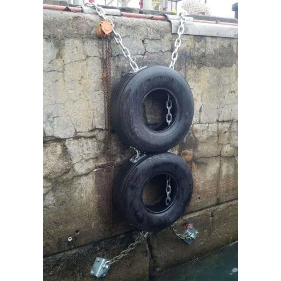Ship Docking Fenders from Used Aircraft Tires
