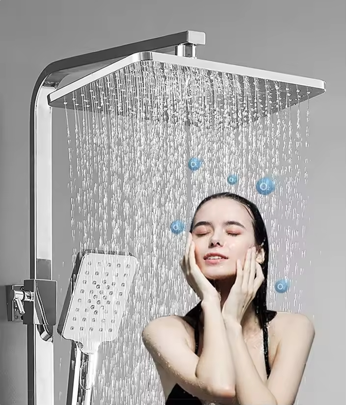High Quality Bathroom Chrome Wall Mounted Shower Set Shower Faucet Hand Held Shower Set