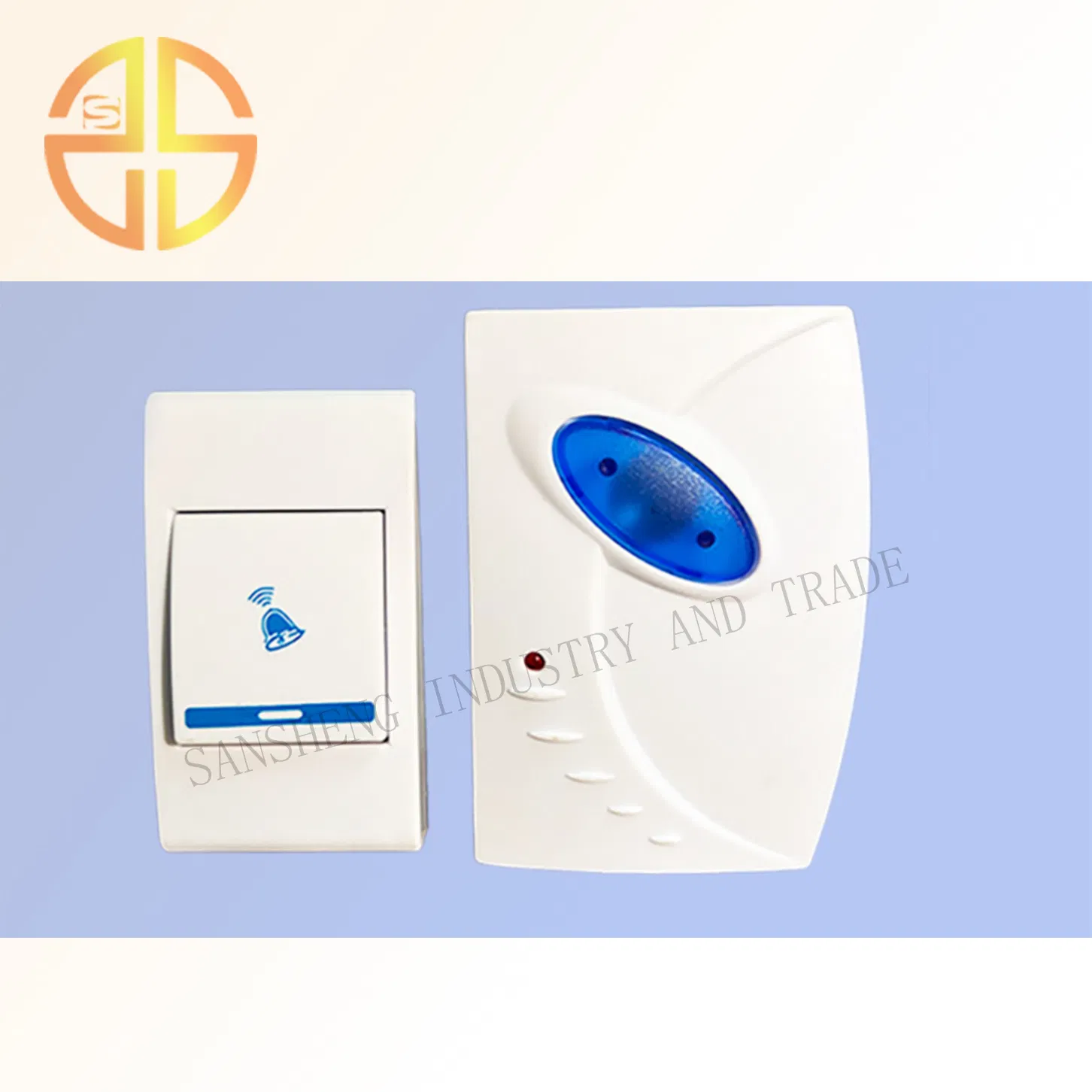 Stylish Wireless Doorbell with Rechargeable Battery for Home