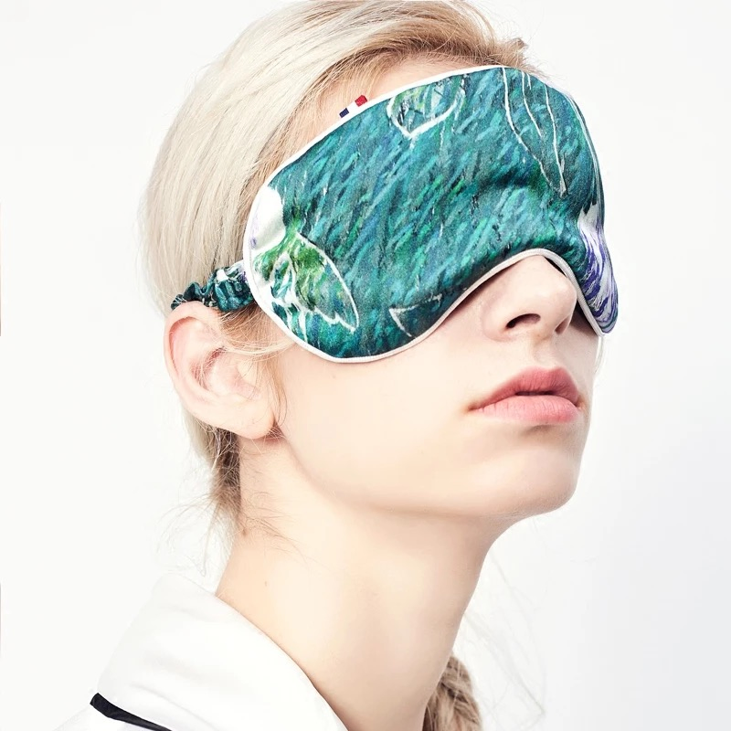 Silk Custom Design Printed Eyemask Sleep Blindfold Manufacture