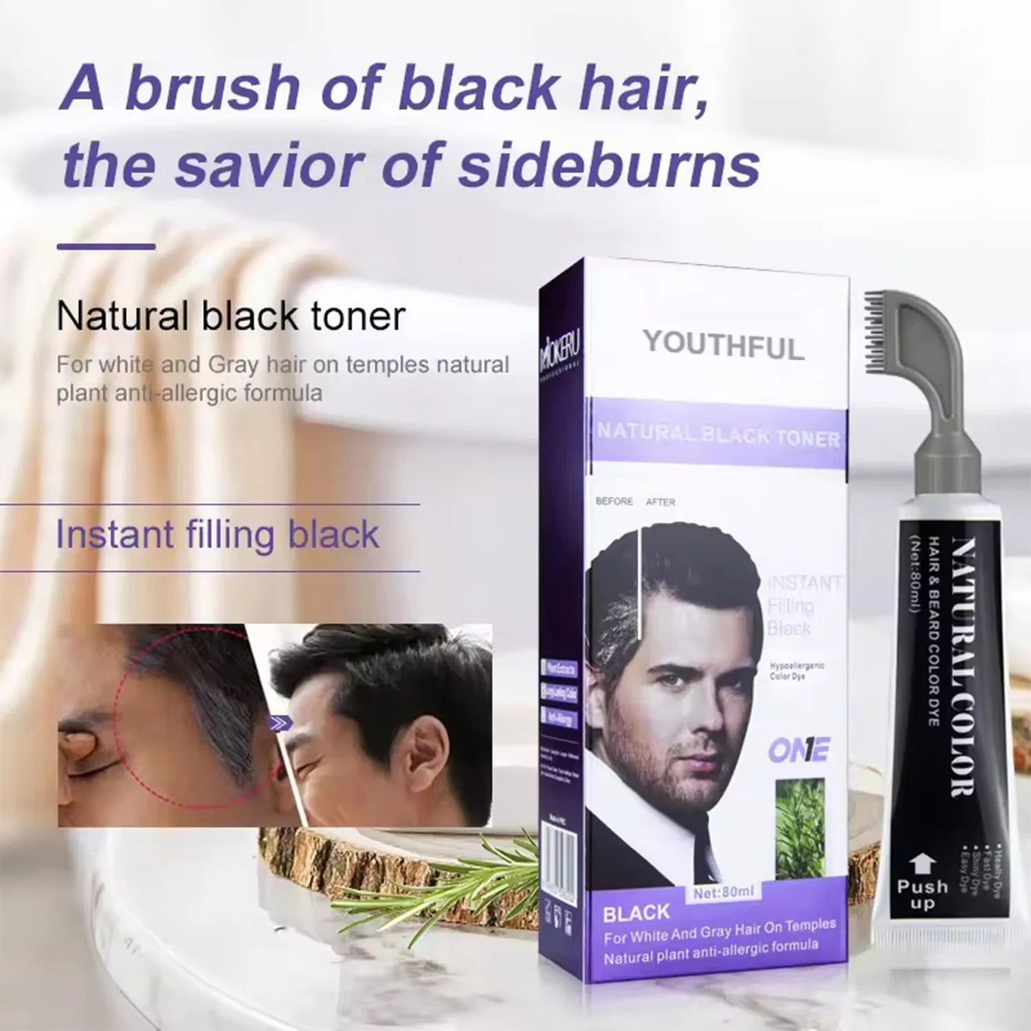 Factory Price Long-Lasting Hair Beard Coloring Dye