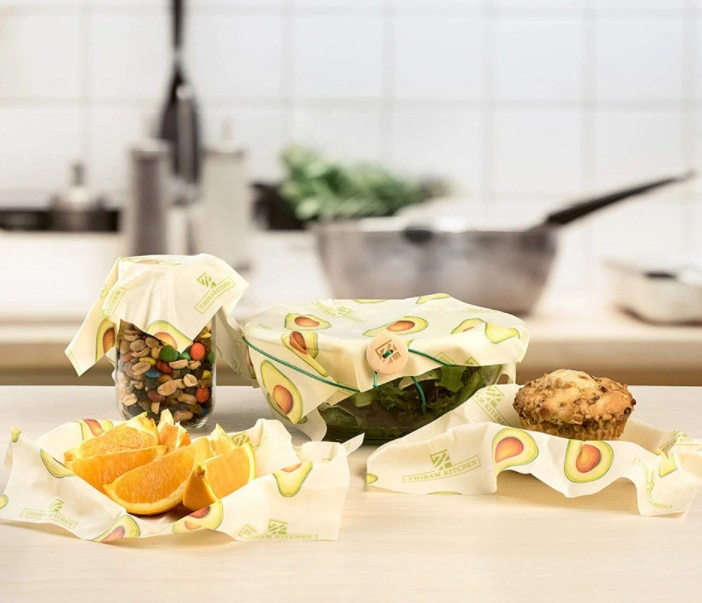 Reusable Beeswax Wraps Washable Organic Cotton Beeswax Food Packaging Wrap