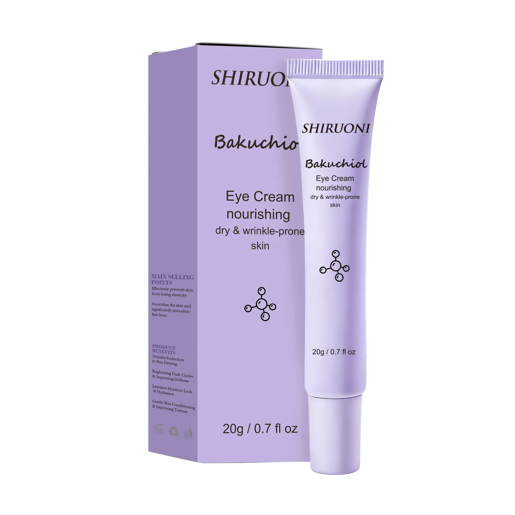 Wholesale Nourishing Moisturizing Lifting Firming Anti-Aging Bakuchiol Eye Cream for Skin Care