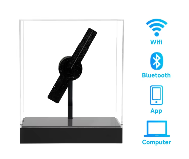 Nei 3D Hologram Fan Display Luxury Naked-Eye Rotating 360° Projection Box for Retail & Museum OEM ODM Custom Holographic Solutions