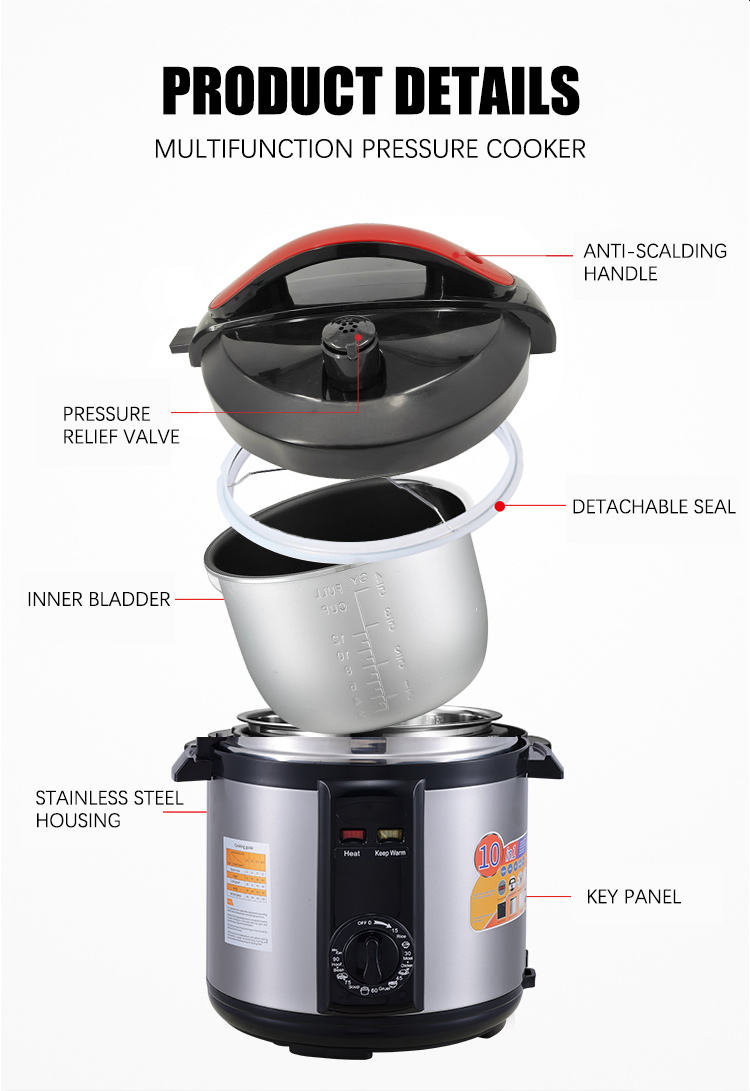 Hot Sale Multifunction 10 in 1 Function Electric Pressure Cooker