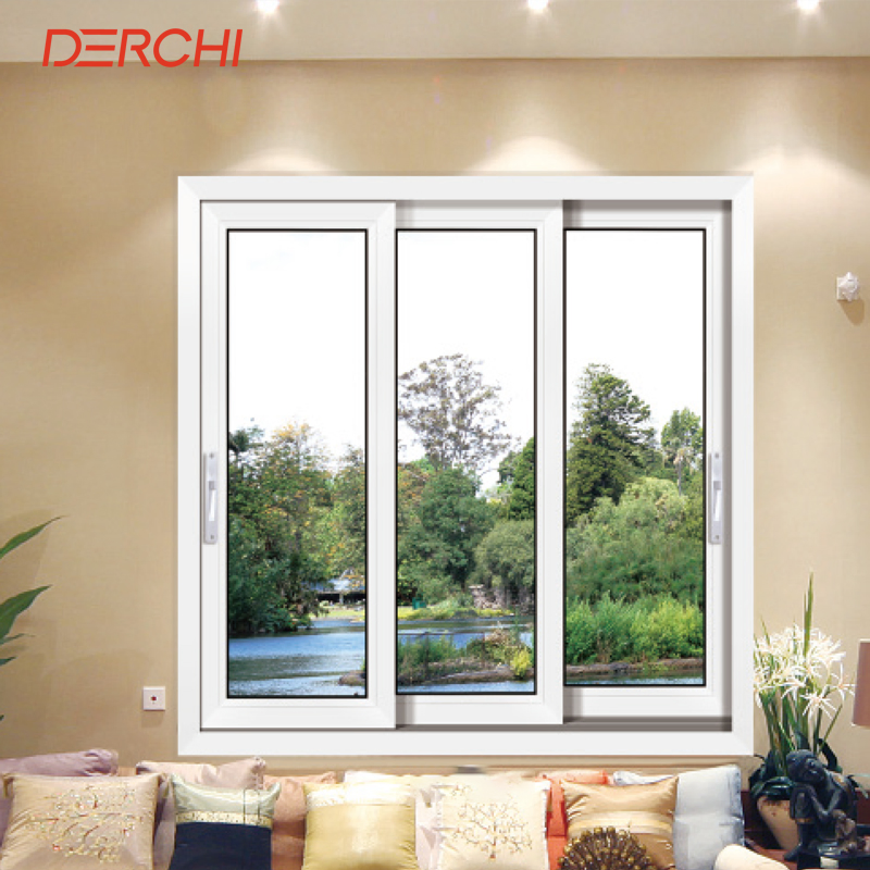 PVC Sliding Window Design Thermal Break UPVC Double Glazed Sliding Windows
