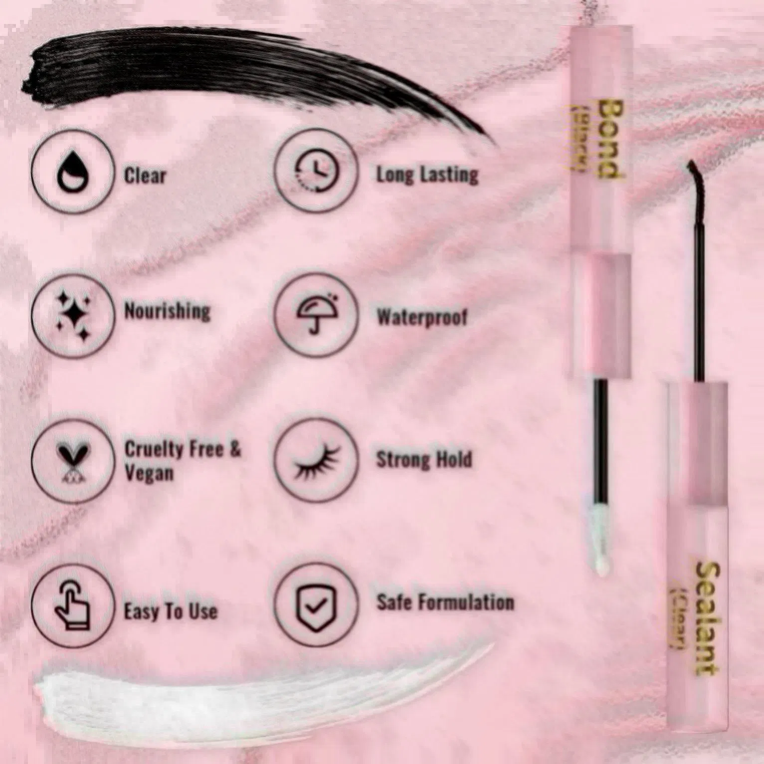 2-in-1 Eyelash Extension Glue with Waterproof Seal for Longevity