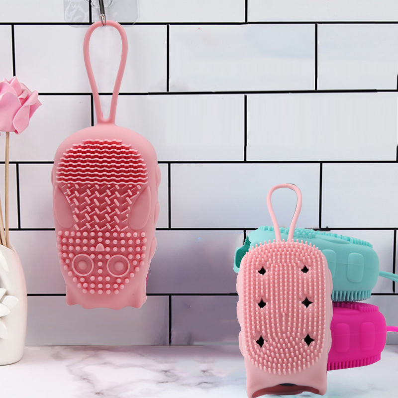 Silicone Lathering Sponge Bath Brush, Hedgehog Bath Brush, Children's Massaging Bath Brush