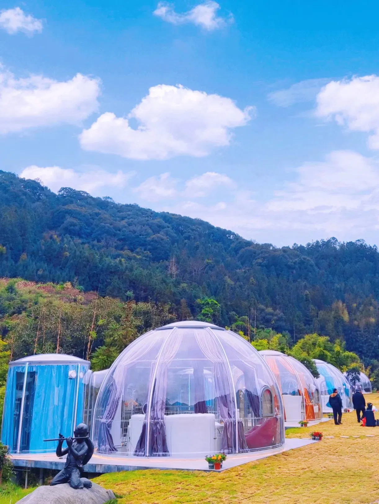 Factory Wholesale Luxury Dome Resort Transparent Outdoor Polycarbonate Dome Transparent House Activity Tent