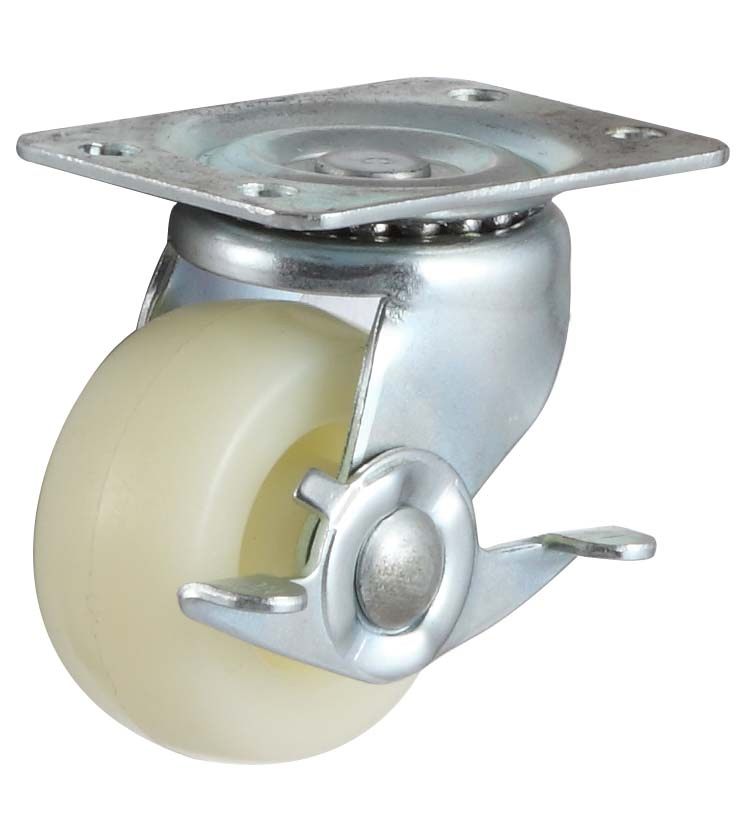 PP Black Fat Boy Swivel Wheels Table Leg Casters Industrial Castors Nylon