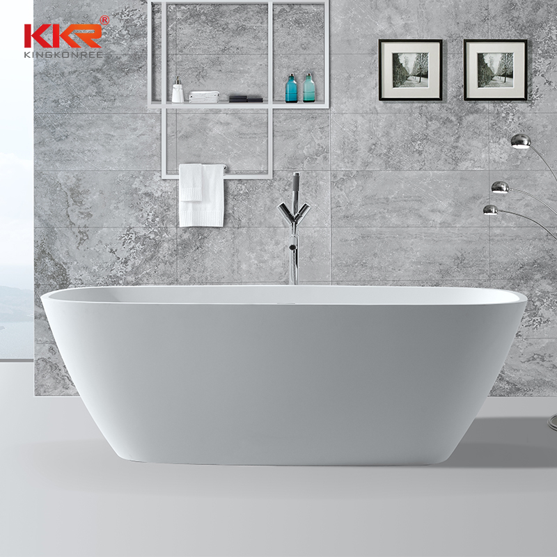 Угловая акриловая ванна Freestanding из искусственного камня