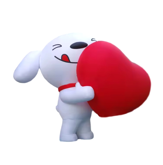 Charming Outdoor Inflatable Dog Sculpture for Festive Lighting