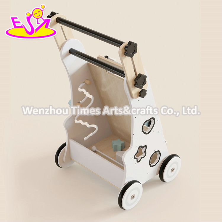 New Design Adjustable Height Wooden Busy Activity Walker for Kids W16e205b