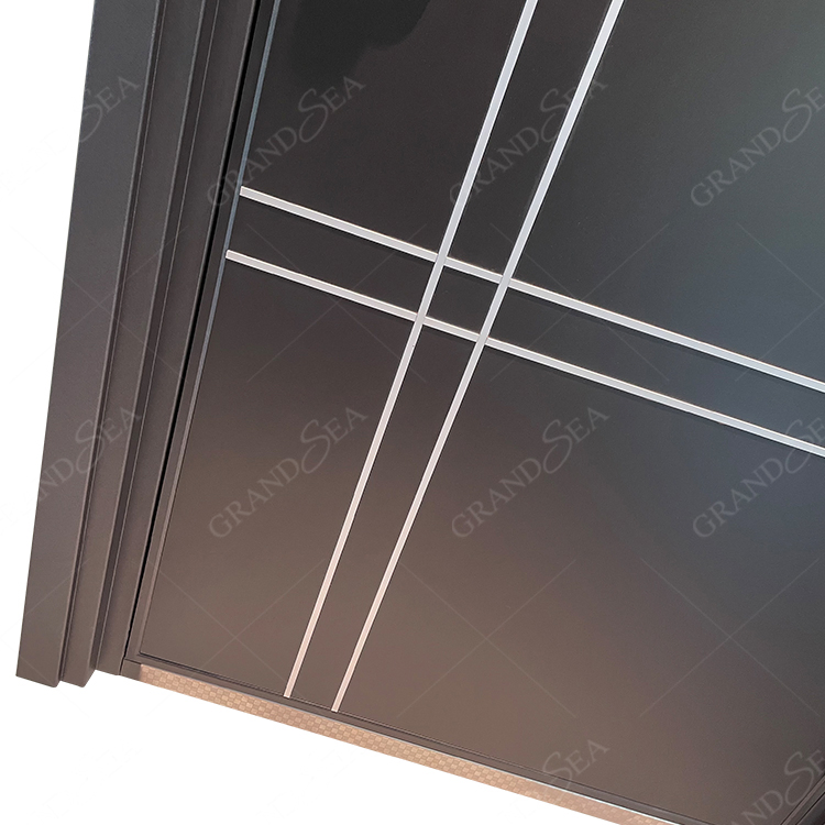 Wholesale Stainless Steel Entrance Door Exterior Security Front Steel Door Modern Main Entry Black Front Door for House