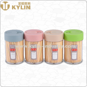 Low Price Plastic Simple Toothpick Dispenser with Push Cover