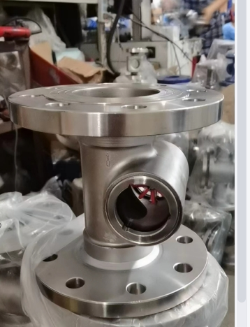 Ss/CS Sight Glass Flow Indicator Valve Dual Window Flange Indicator