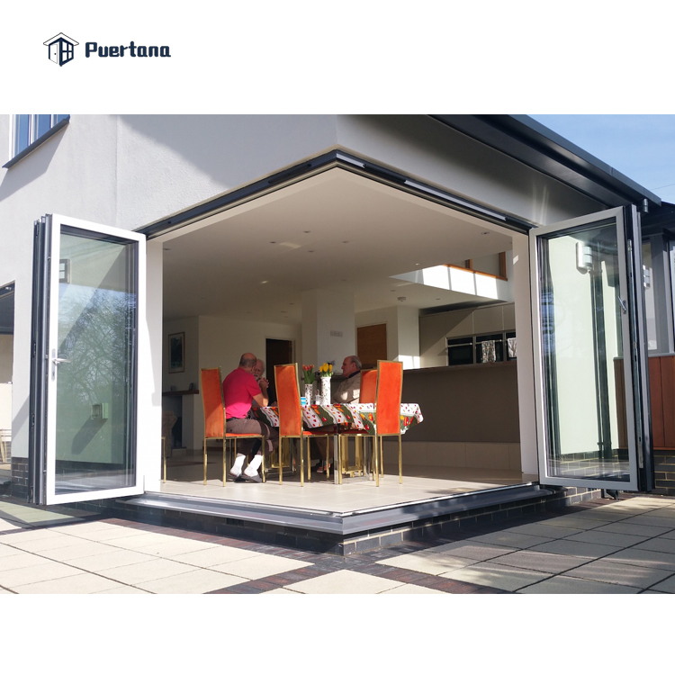 America Standard Aluminum Folding 90 Degree Corner Bi-Folding Patio Door for Mountain House / Condo
