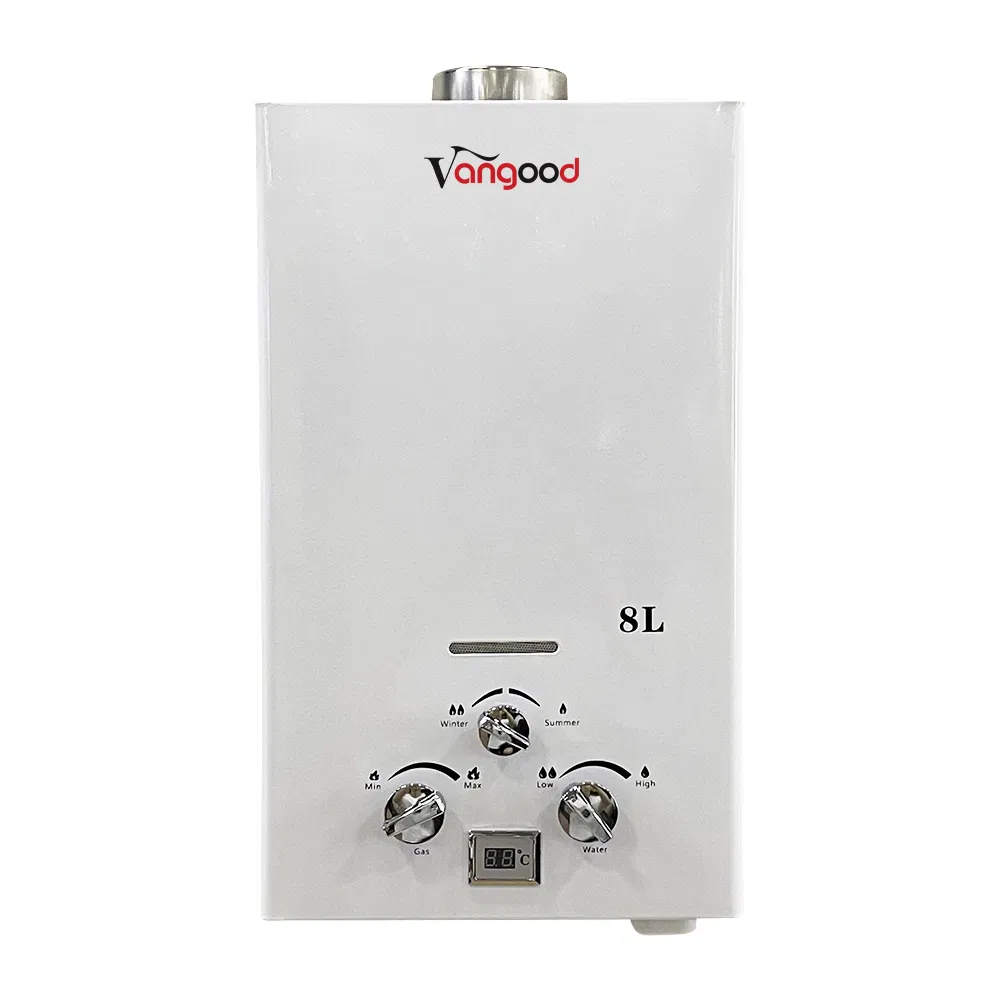 Copper Heat Exchanger Butane Indoor LPG Gas Geyser Tankless Water Heater