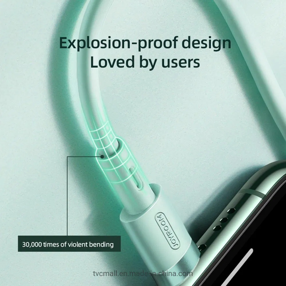 Joyroom Mobile Phone Accessories 1.2m Liquid Silicone USB to Lightning Cable Data Sync Charging Cable - Purple