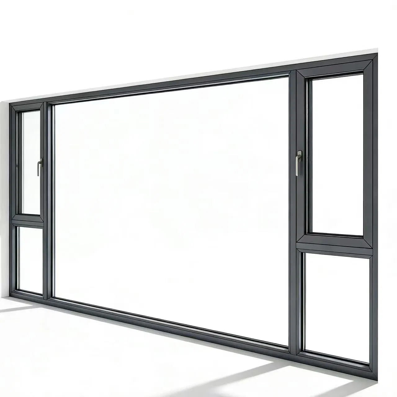 Алюминиевое окно с ПВХ-профилем для виллы, звукоизоляционное