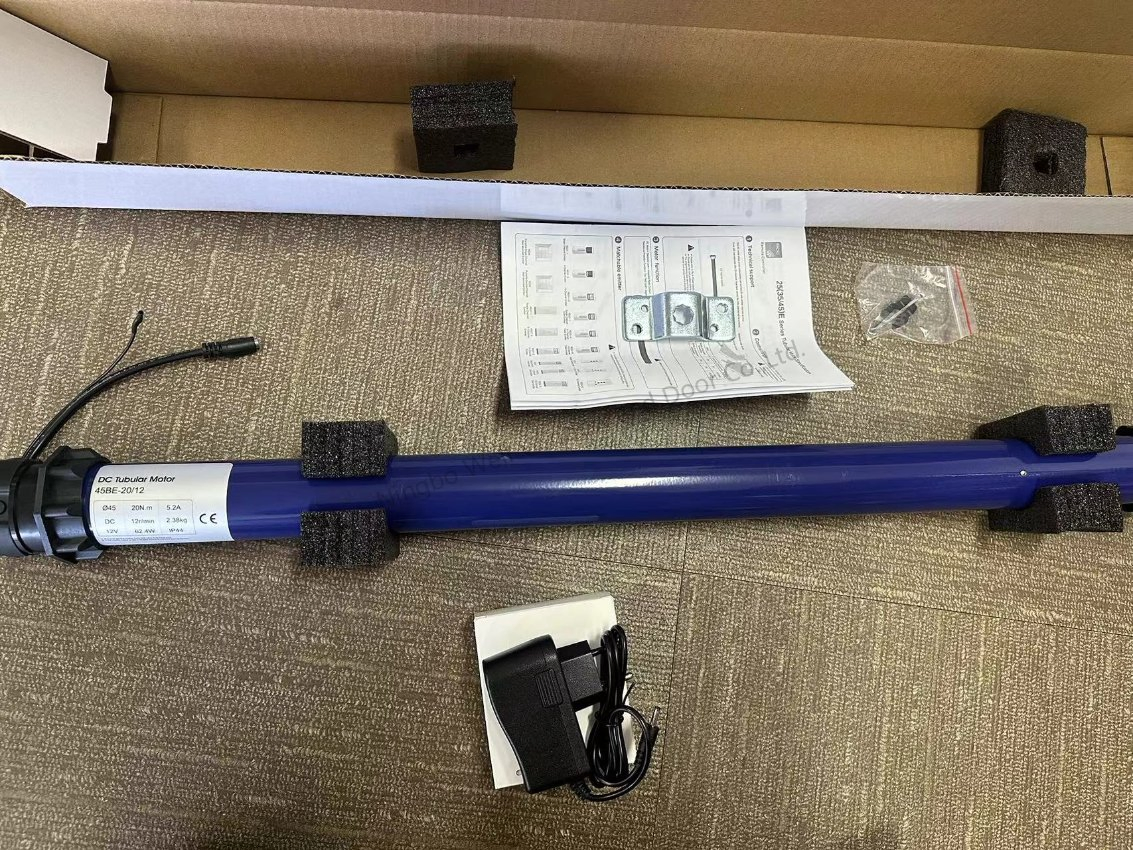 Rechargeable Wireless Tubular Motor Solar Roll up Shutter Motor for Shutters