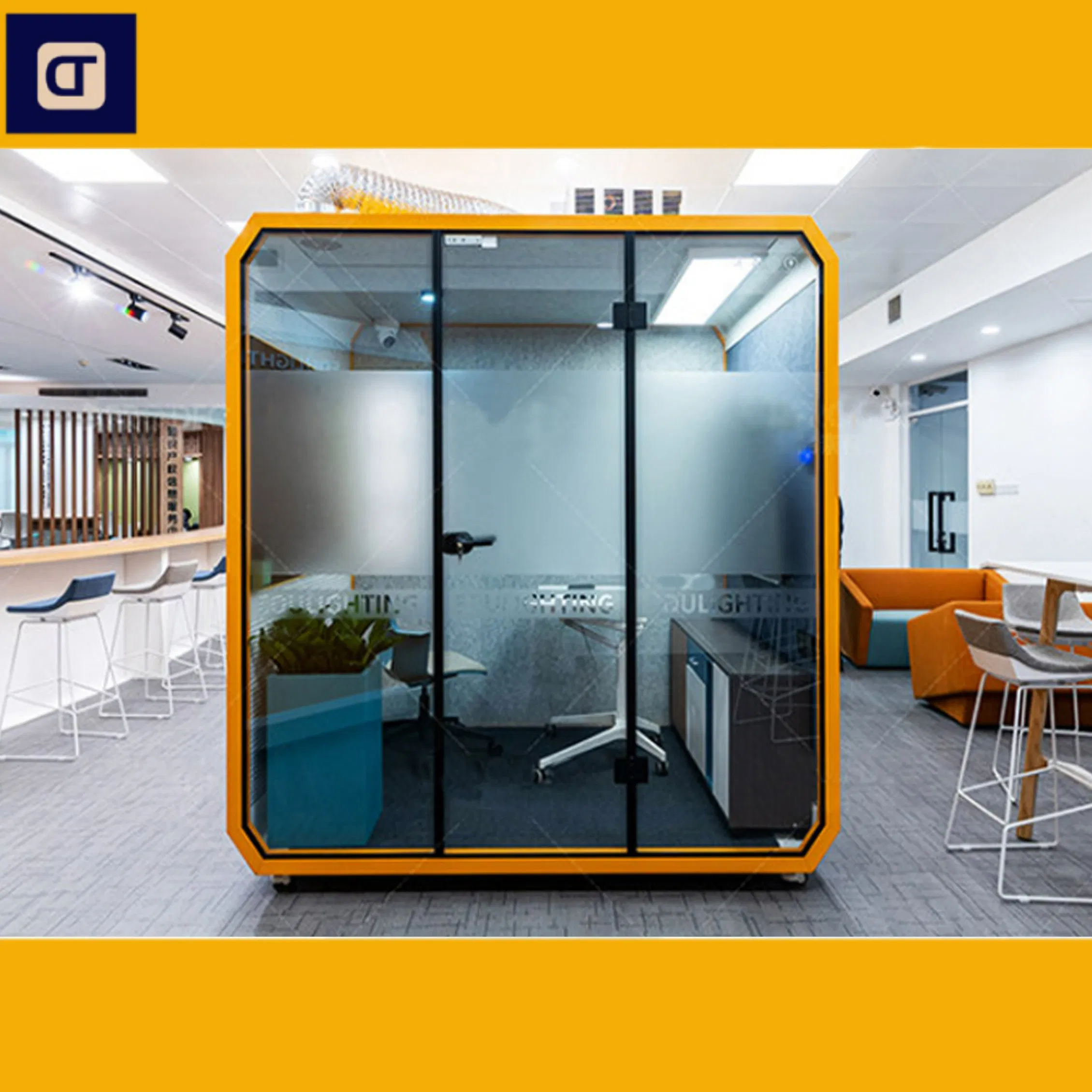 Office Meeting Pod Soundproof Booth Private Meeting Cabin Sound Insulate Office Phone Booth Portable Silence Soundproof Booth Office Cabin Indoor Office Pod
