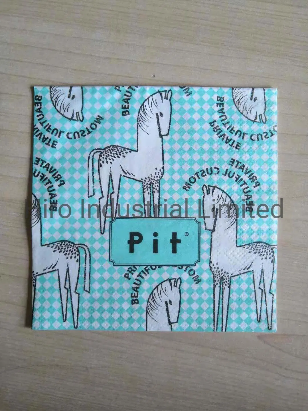 Customized Logo Full Printing Napkins with Pattern for Home and Restaurant Use